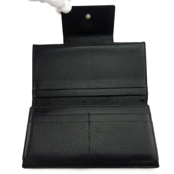 BVLGARI Long Wallet Logo Mania Canvas x Leather Authentic USED - Picture 6 of 9